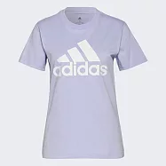 Adidas W Bl T [H07809] 女 短袖 上衣 T恤 運動 休閒 棉質 舒適 重磅 愛迪達 紫 S 紫