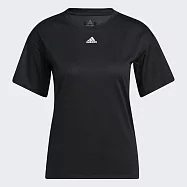 Adidas Trng 3s Tee [H51184] 女 短袖 上衣 運動 訓練 健身 瑜伽 休閒 機能 愛迪達 黑 XL 黑/白