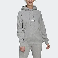 Adidas W New Ovsz Hdy [HG4358] 女 連帽上衣 帽T 運動 訓練 休閒 刷毛 亞洲版 灰 XL 灰
