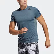 Adidas H.rdy 3s Tee [GP7659] 男 短袖 上衣 運動 慢跑 健身 訓練 亞洲版 舒適 灰藍