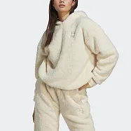 Adidas Ess+ Hoodie [IC2254] 女 連帽上衣 帽T 運動 休閒 舒適 寬鬆 亞洲版 米 M 米