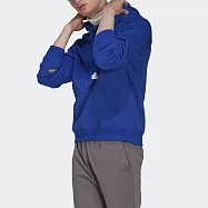Adidas M New Fl Hoodie [HN1953] 男 連帽上衣 帽T 運動 訓練 休閒 刷毛 亞洲版 藍 L 藍