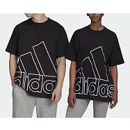 Adidas U Big Logo T [H60662] 男女 短袖上衣 T恤 運動 休閒 大LOGO 亞洲版 穿搭 黑