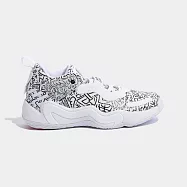Adidas D.O.N. Issue 3 GCA [GW3648] 男 籃球鞋 米契爾 塗鴉 緩衝 球鞋 白 黑 27cm 白/黑