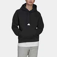 Adidas M New Fl Hoodie [HN1952] 男 連帽上衣 帽T 運動 休閒 刷毛 舒適 亞洲版 黑 L 黑