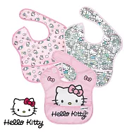 Bumkins 防水圍兜兜(三件組)-Hello Kitty