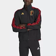 Adidas RBFA WC ANTHM [HE1431] 男 雙面外套 比利時國家隊 足球 立領 亞洲版 世足賽 黑紅