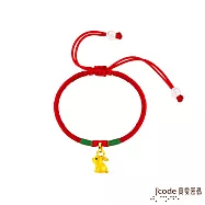 J&rsquo;code真愛密碼金飾 小萌兔硬金編織手鍊