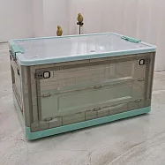 【H&R安室家】五門開可摺疊59*41*34cm透明收納箱BNF99 綠色