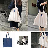 【韓國創意品牌 invite.L】輕便百搭休閒風 高質感大收納袋 帆布包 手提包 肩揹包 大空間好收納 購物袋 俐落簡單 正品空運 Navy