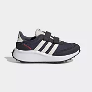 Adidas Run 70s CF K [GW0334] 中童 慢跑鞋 運動 休閒 魔鬼氈 緩震 透氣 愛迪達 深藍黑 19.5 黑/白