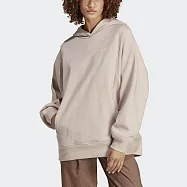 Adidas ESS Hoodie [IC5242] 女 連帽上衣 帽T 運動 休閒 寬鬆 柔軟 舒適 穿搭 奶茶 L 米