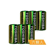 東芝TOSHIBA 環保碳鋅電池(1號6入) 原廠公司貨 R20UG