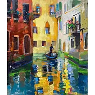 【玲廊滿藝】陳麗英-浪漫水都45.5x53cm