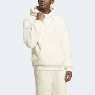 Adidas Ess+ Hdy Fluff [HR8620] 男 連帽上衣 休閒 袋鼠口袋 毛絨 舒適 亞洲版 米白 S 米
