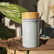 【IKUK 艾可】陶瓷內膽瓷芯手把保溫杯500ml(內膽陶瓷一體成形 無焊接縫 不掉漆) 北歐綠