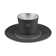 STANLEY 晨光時刻 雙層不鏽鋼濃縮咖啡杯盤組 /消光黑