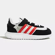 Adidas Retropy F2 CF EL I [GW9599] 小童 休閒鞋 經典 復古 魔鬼氈 舒適 黑紅白 15 黑/紅