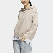 Adidas FOC GFX Hoody [HY2831] 女 連帽上衣 帽T 亞洲版 棉質 舒適 休閒 穿搭 奶茶 M 米
