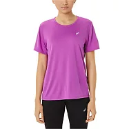 Asics [2012A827-501] 女 短袖上衣 運動 跑步 健身 訓練 吸濕 排汗 亞瑟士 海外版型 紫紅