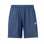 Asics [2011C740-400] 男 七吋平織短褲 跑步 運動 訓練 健身 休閒 透氣 舒適 亞瑟士 藍 L 藍