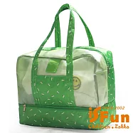 【iSFun】防水透視*印花網格大容量旅行袋 踏青