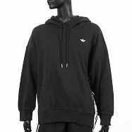 Adidas Adibreak Hoody [IC8142] 女 連帽上衣 帽T 國際版 側排扣 休閒 寬鬆 三葉草 黑 S 黑