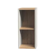 JP Kagu 現代簡約開放式雙層空櫃-深39cm(收納櫃/展示櫃/書櫃) 雲灰白+原木色