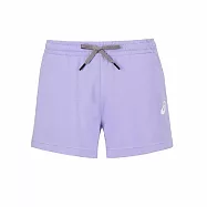 Asics [2032C899-500] 女 針織短褲 訓練 運動 休閒 棉質 舒適 透氣 亞瑟士 紫 XL 紫