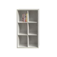 JP Kagu 現代簡約開放式六格空櫃-深39cm(收納櫃/展示櫃/書櫃) 雲灰白