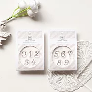 【My Icon Stamp | 大數字套組】一組2款 | 水晶印章 日期印章 02.古典款