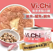 24罐組 Vi.Chi 維齊 魚多多點心罐80g 貓罐頭 白肉罐 獎勵毛孩幸福首選 海洋豐富蛋白質 搭配飼料口感更豐富 - 魚多多80G-鮪魚+鱸魚+鯛魚&times;24