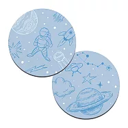 軟式珪藻土吸水杯墊 宇宙系列 杯墊 珪藻土杯墊 (2入/組)(10*10*0.5cm) 海王宇宙