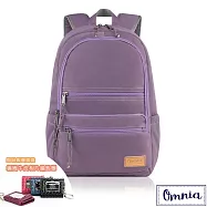 【OMNIA】買就送鑰匙包-機能款減壓防震14吋筆電後背包- 羅蘭紫
