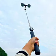 OMIA 可拆式美顏補光手機自拍架(170cm) 含2顆補光燈 - 黑色