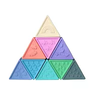 jellystone 三角矽膠積木塔 (馬卡龍粉彩)