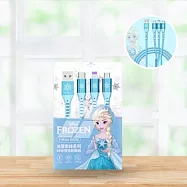 【Hooks嚴選】DISNEY|迪士尼編織充電線|1條直接讓3台手機同時充電!|三合一線三用|送禮推薦|迪士尼控必備 冰雪奇緣