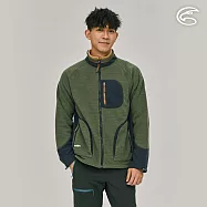 ADISI 男Soft Checker刷毛輕防風保暖外套AJ2221035 (S-2XL)|格紋 抗靜電 吸濕快乾 彈性 刷毛外套 機能 休閒 M 渾沌綠