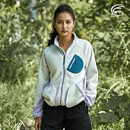 ADISI 女Soft Checker刷毛輕防風保暖外套AJ2221038 (S-2XL)|格紋 抗靜電 吸濕快乾 彈性 刷毛外套 機能 休閒 L 鵝白