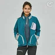 ADISI 女Soft Checker刷毛輕防風保暖外套AJ2221038 (S-2XL)|格紋 抗靜電 吸濕快乾 彈性 刷毛外套 機能 休閒 XL 孔雀石