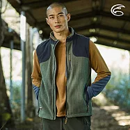 ADISI 男Soft Checker刷毛輕防風保暖背心AV2221036 (M-2XL)|格紋 抗靜電 吸濕快乾 彈性 刷毛背心 機能 休閒 XL 渾沌綠