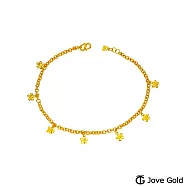 JoveGold漾金飾 花都開好了黃金腳鍊