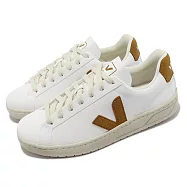 Veja 休閒鞋 URCA CWL 女鞋 白 淺棕 奶油底 小白鞋 法國 斜V UC0703151A 25.5cm WHITE/CAREL
