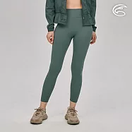 ADISI 女高彈快乾收腹提臀緊身褲AP2391104 (S-XL)|瑜珈褲 緊身長褲 Leggings 內搭褲 運動褲 抗UV 抗紫外線 吸濕速乾 S 香脂綠