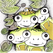 【玲廊滿藝】獅子小英-蛙~們在一起18x18cm