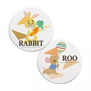 【Disney 迪士尼】珪藻土吸水杯墊 QQ維尼 杯墊 (2入/組) (10*10*0.9cm) 瑞比與小荳