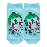 【ONEDER旺達棉品】寶可夢皮卡丘 超夢 路卡利歐 洛奇亞 直版襪 短襪 台灣製童襪- 妙蛙種子 PK-A525S(15-22)