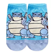 【ONEDER旺達棉品】寶可夢皮卡丘 超夢 路卡利歐 洛奇亞 直版襪 短襪 台灣製童襪- 水箭龜 PK-A529S(15-22)