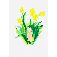 【玲廊滿藝】李喬煒-小白系列-鬱金香38x26cm