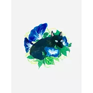 【玲廊滿藝】李喬煒-小黑與牽牛花38x26cm